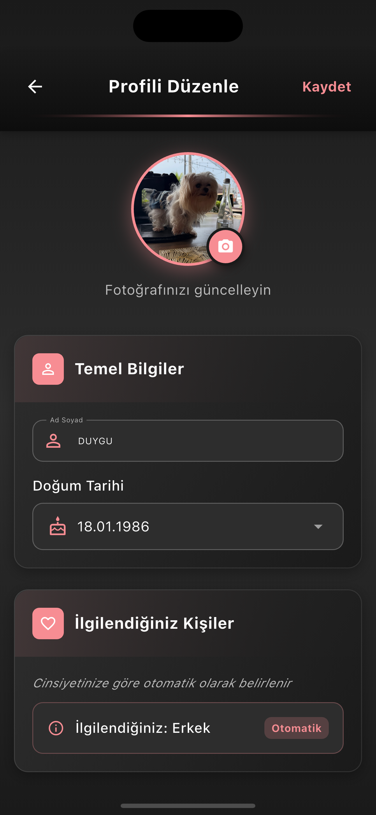 Profil Ekranı